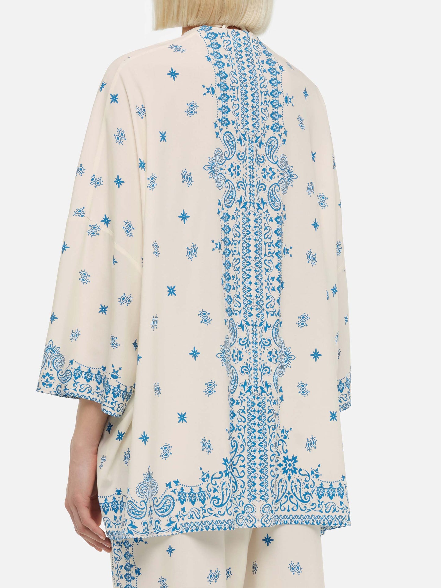 Giacca kimono con stampa bandana piazzata Milos