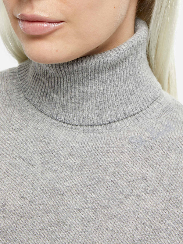 Woman mélange grey cashmere blend sweater Moody