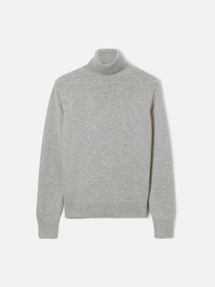 Melangegrauer Rollkragenpullover Moody aus BLENDED CASHMERE 
