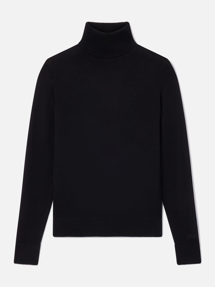 Moody cashmere turtleneck knitwear in black