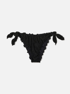 Classic Moon bikini bottoms in solid black lurex fabric