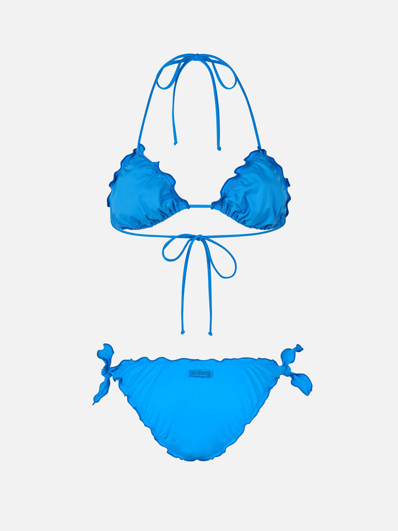 Bikini a triangolo classico bluette da donna Sagittarius Moon