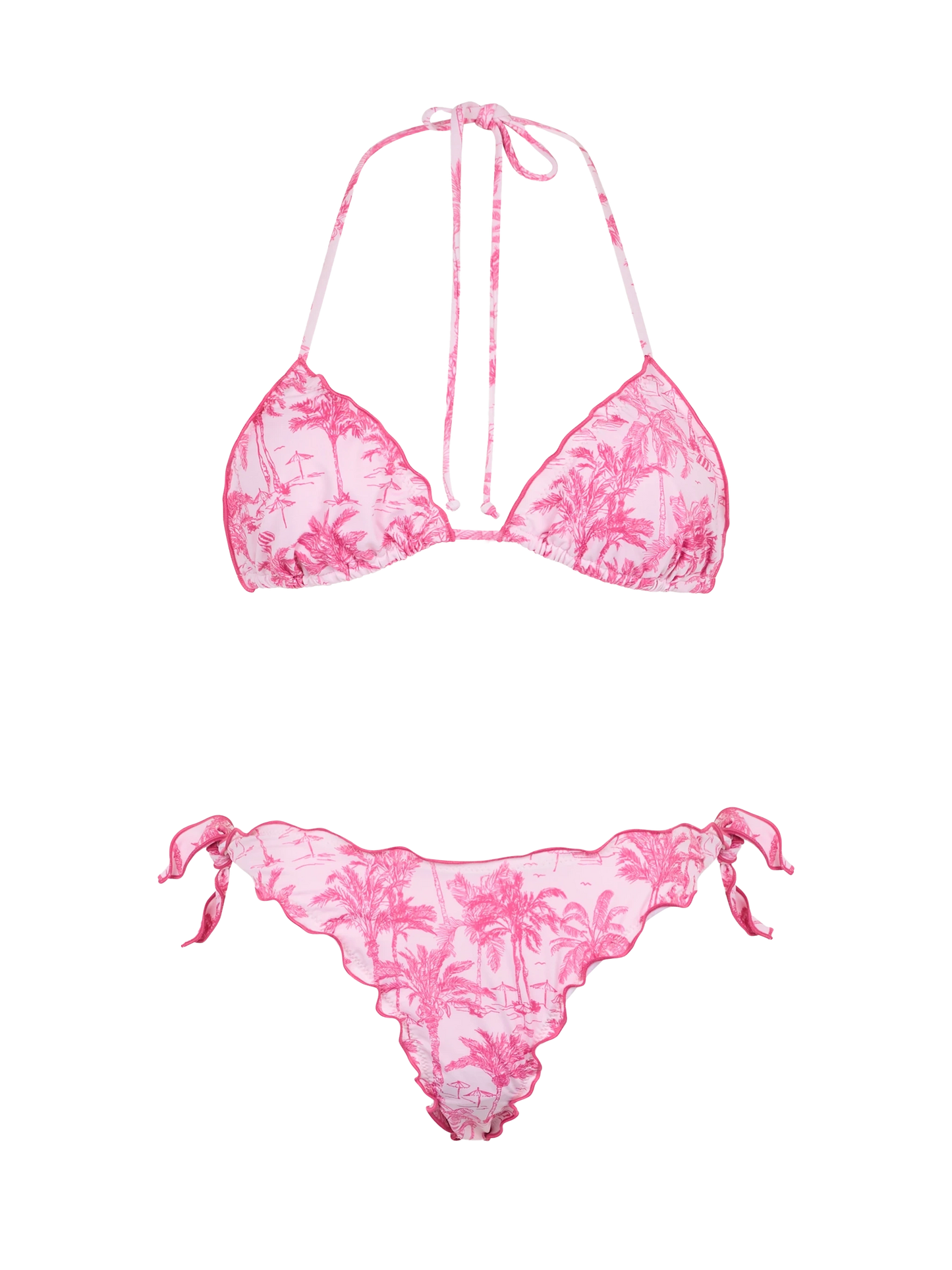 Woman toile de jouy classic triangle bikini Sagittarius Moon