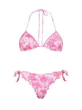 Woman toile de jouy classic triangle bikini Sagittarius Moon