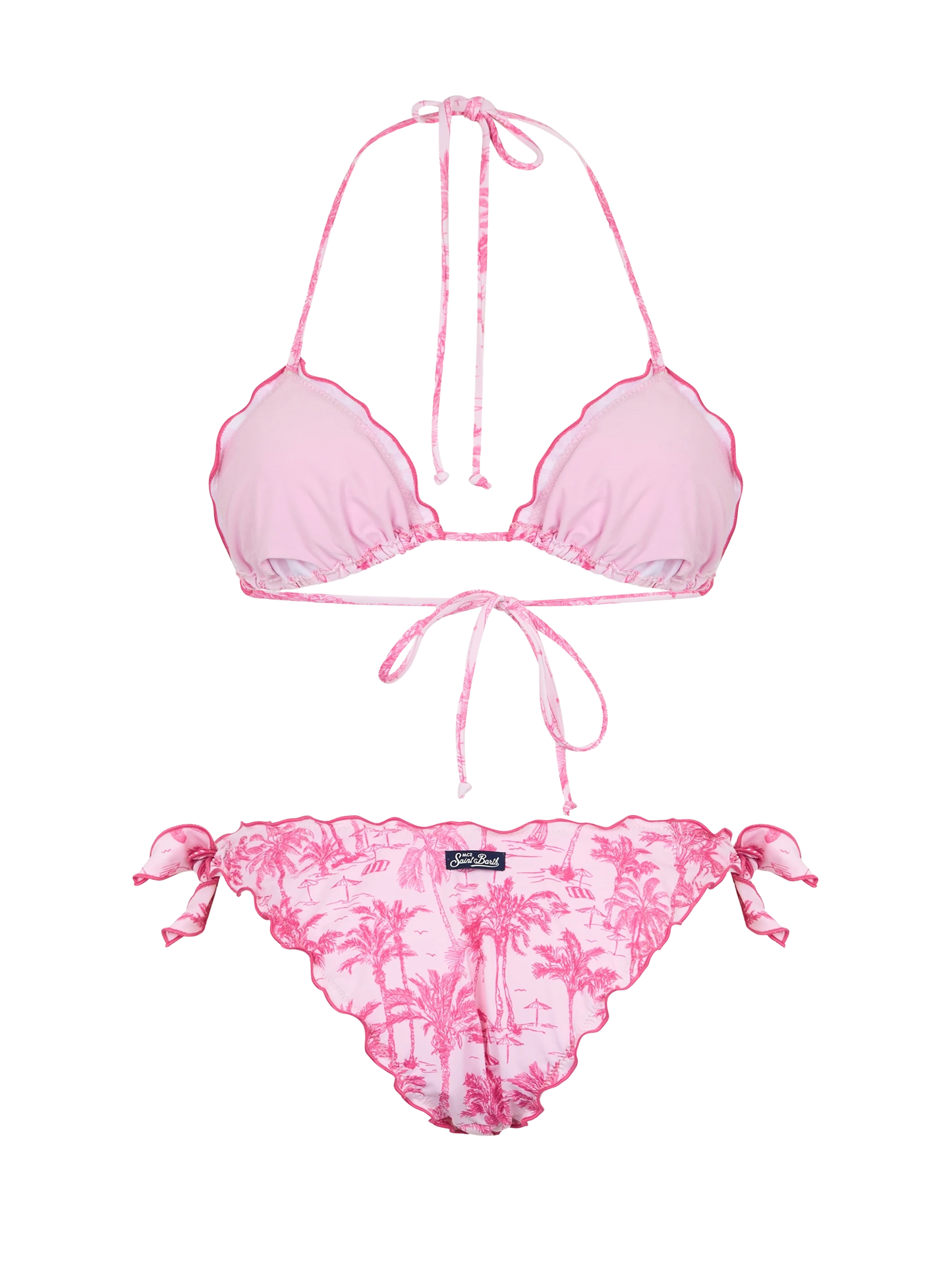 Woman toile de jouy classic triangle bikini Sagittarius Moon