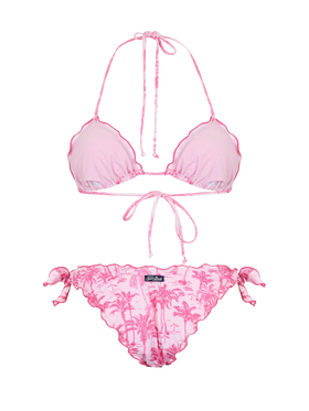 Woman toile de jouy classic triangle bikini Sagittarius Moon