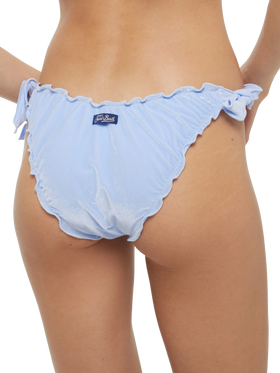 Classic triangle bikini Sagittarius Moon in light blue velvet - MC2 Saint Barth