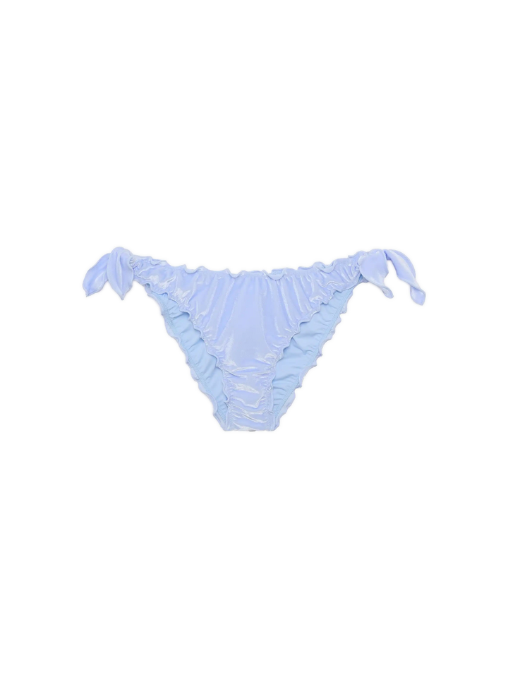 Classic triangle bikini Sagittarius Moon in light blue velvet - MC2 Saint Barth