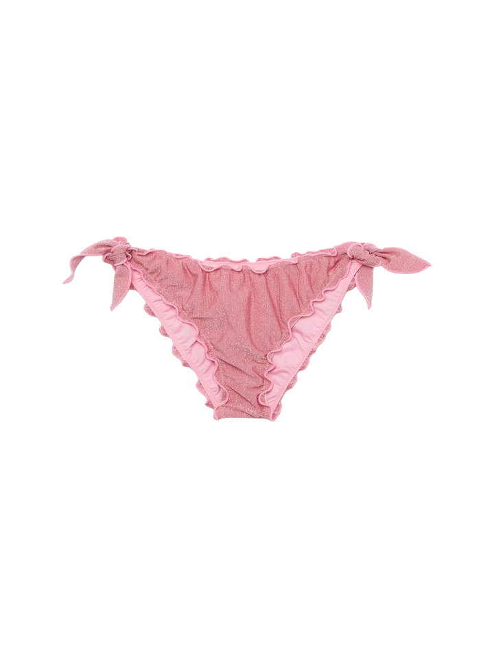 Classic triangle bikini Sagittarius Moon in pink lurex