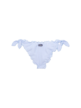 Moon seersucker classic swim briefs with striped print