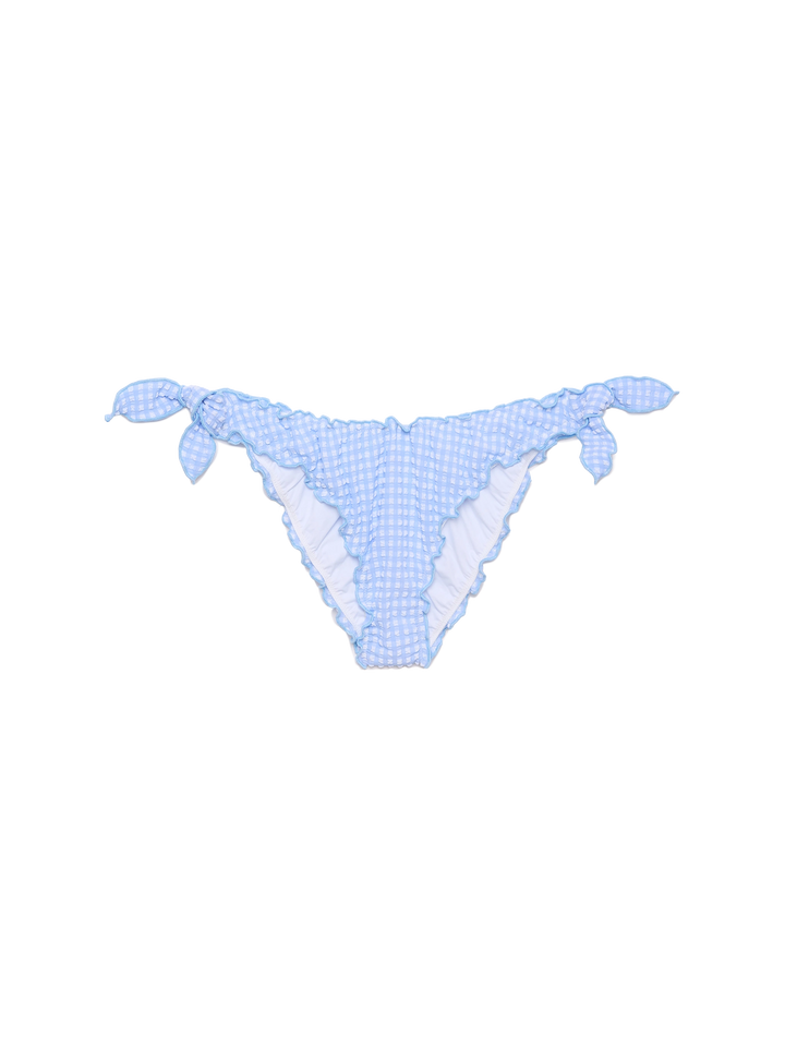 Moon seersucker classic swim briefs with gingham print - MC2 Saint Barth