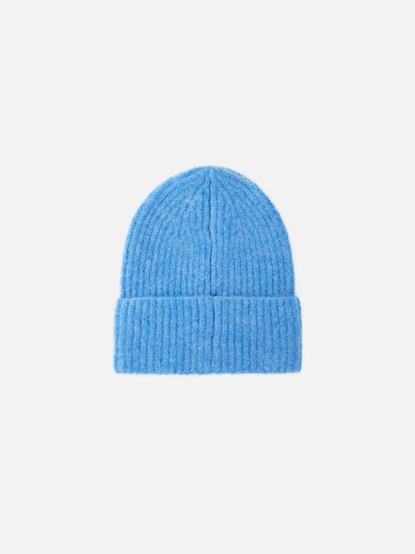 Woman dusty blue stretch wool hat Moss