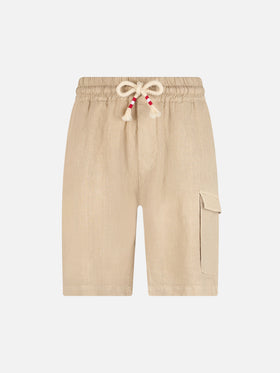 Man beige linen bermuda Marseille - MC2 Saint Barth