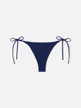 Slip mare Marielle brasiliano con laccetti blu navy