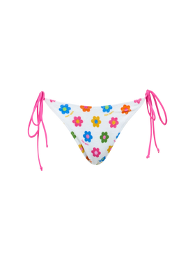 Woman terry classic swim briefs Marielle with daisy print - MC2 Saint Barth