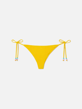 Bas de maillot Marielle en éponge jaune avec charms 