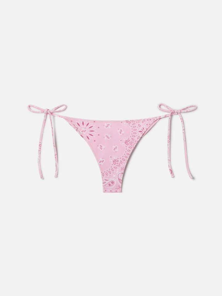 Bikini Paloma Marielle con stampa bandana rosa