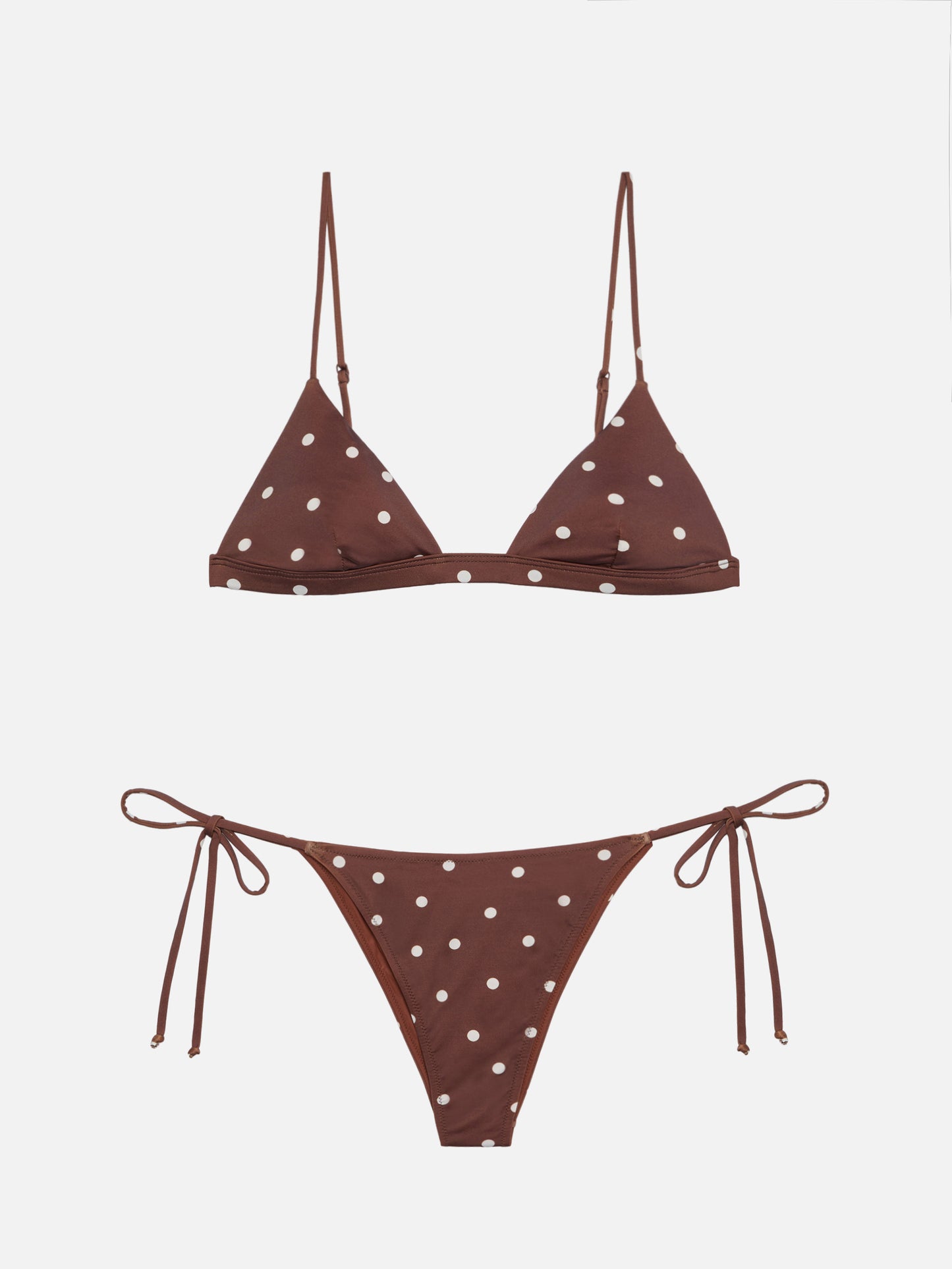 Marielle classic swim briefs with polka dots print - Rylie triangle top with polka dots print - MC2 Saint Barth