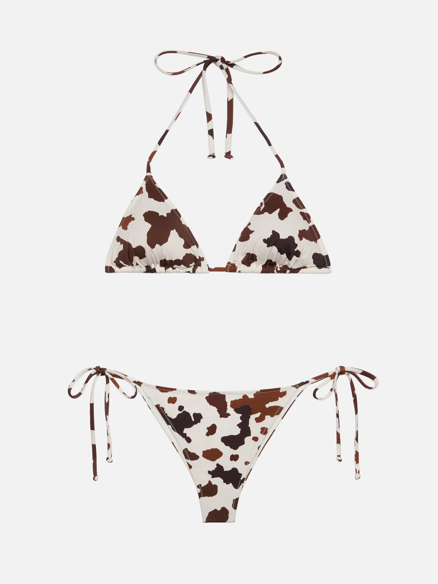 Bikini triangolo Leah Marielle con stampa muccata