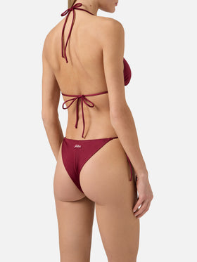 Leah Marielle Bikini mit rotem glänzendem Finish und Charms 