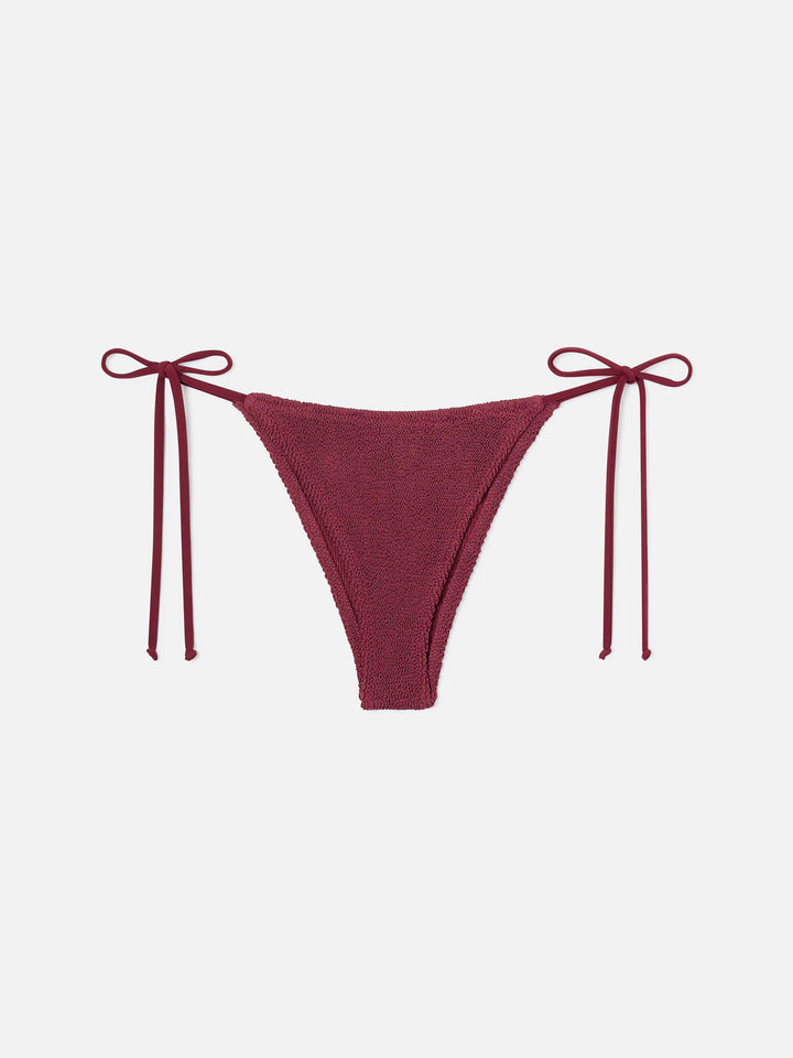Amira Marielle crinkle burgundy bikini