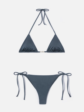 Leah Plate Marielle Plate grey glossy finish bikini