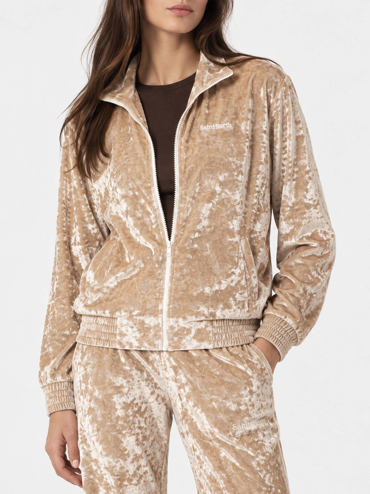 Sweat-shirt en chenille beige Miriam 