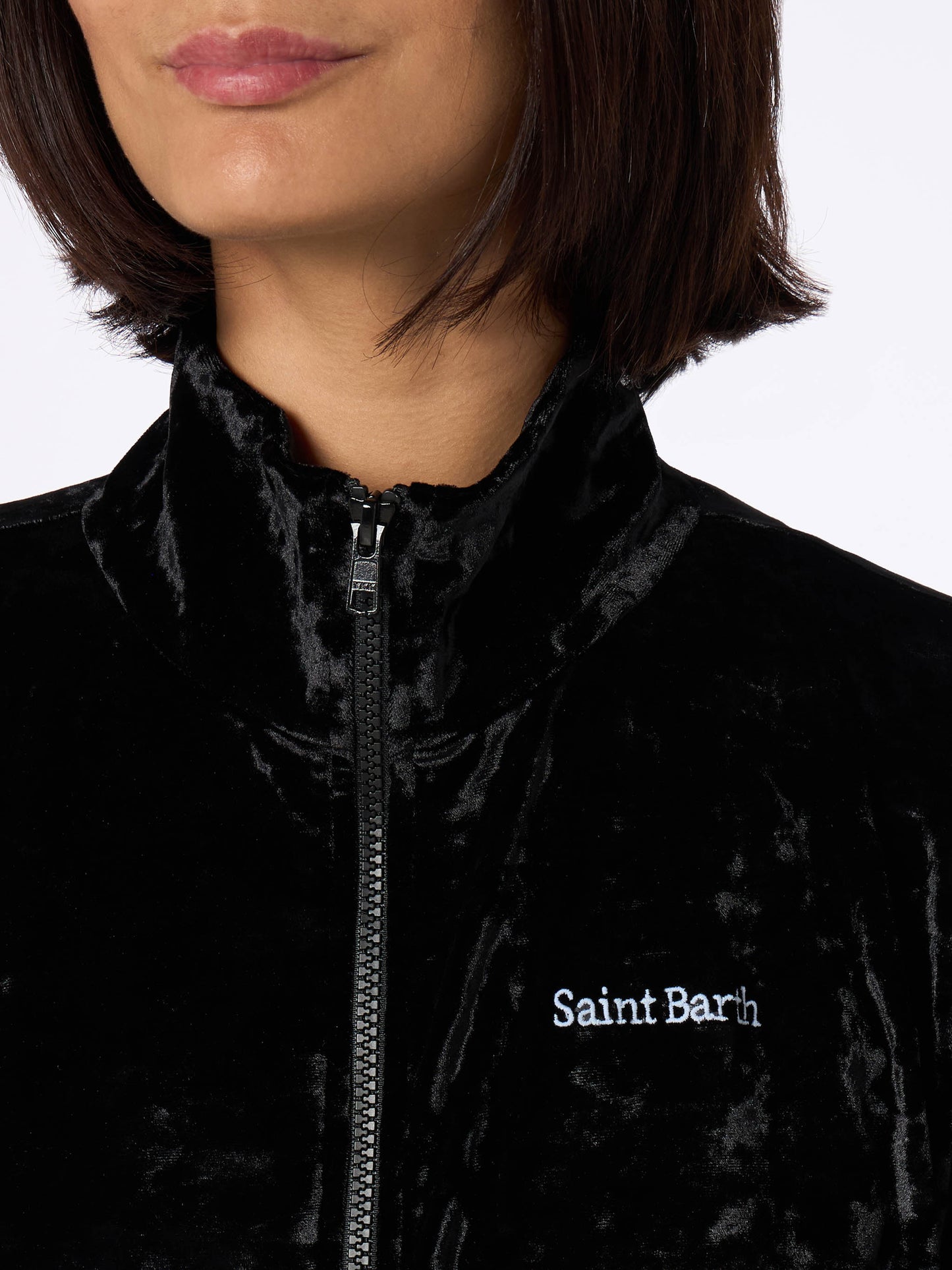 Damen Sweatshirt Miriam schwarz Chenille