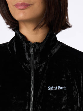 Damen Sweatshirt Miriam schwarz Chenille