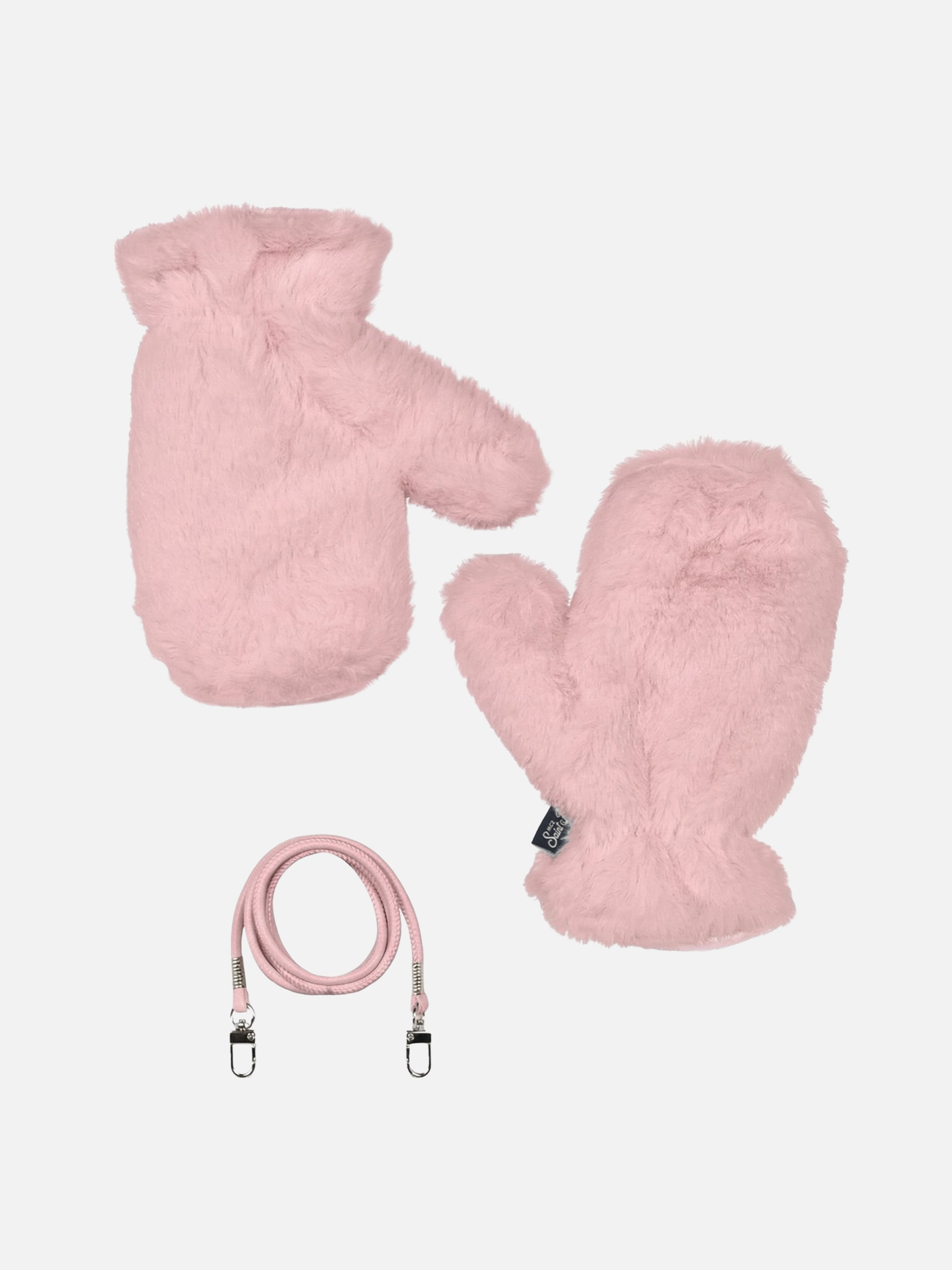 Pink Muffy Handschuhe aus Kunstfell