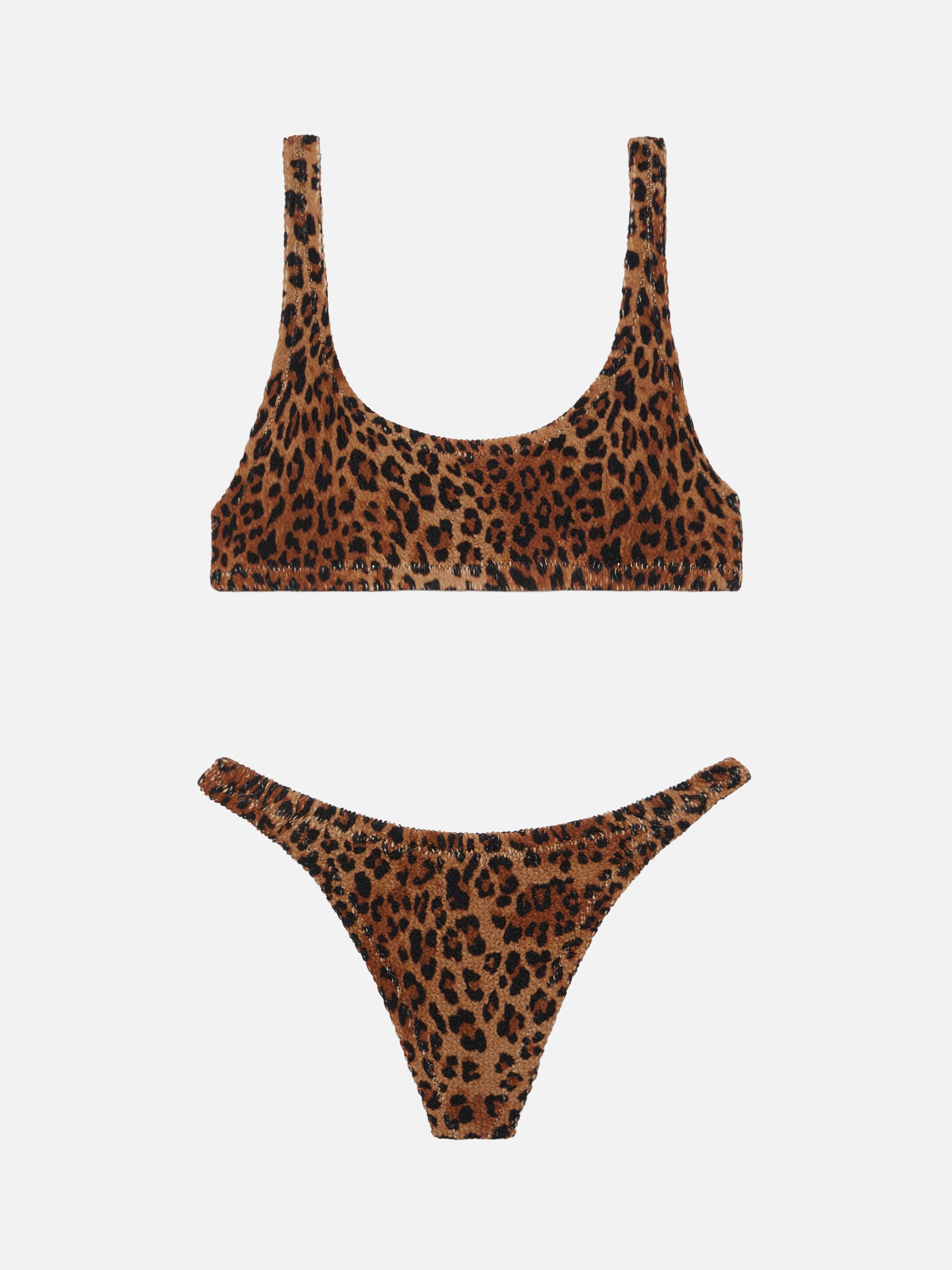 ビキニ MC2 SAINT BARTH Women Swimsuit LORASHINYSTRASSLEOPARD18 BROW MC2 Saint Barth - Lurex Bikini with Ruffled Edges - Gold