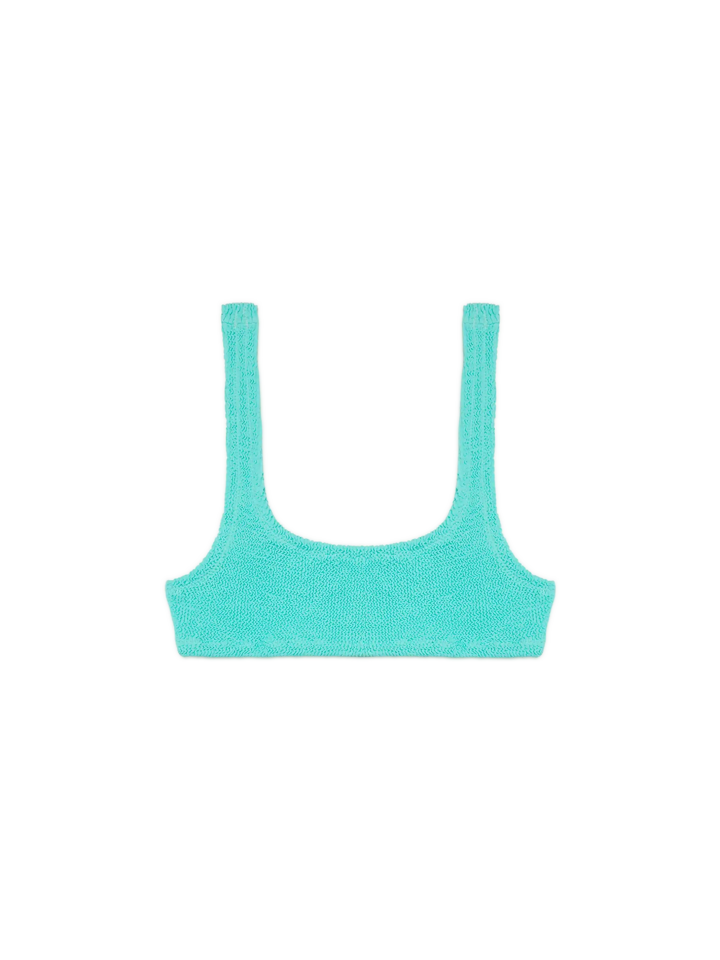 Naima – Klassisches Bralette-Top in Crinkle-Optik in Wassergrün