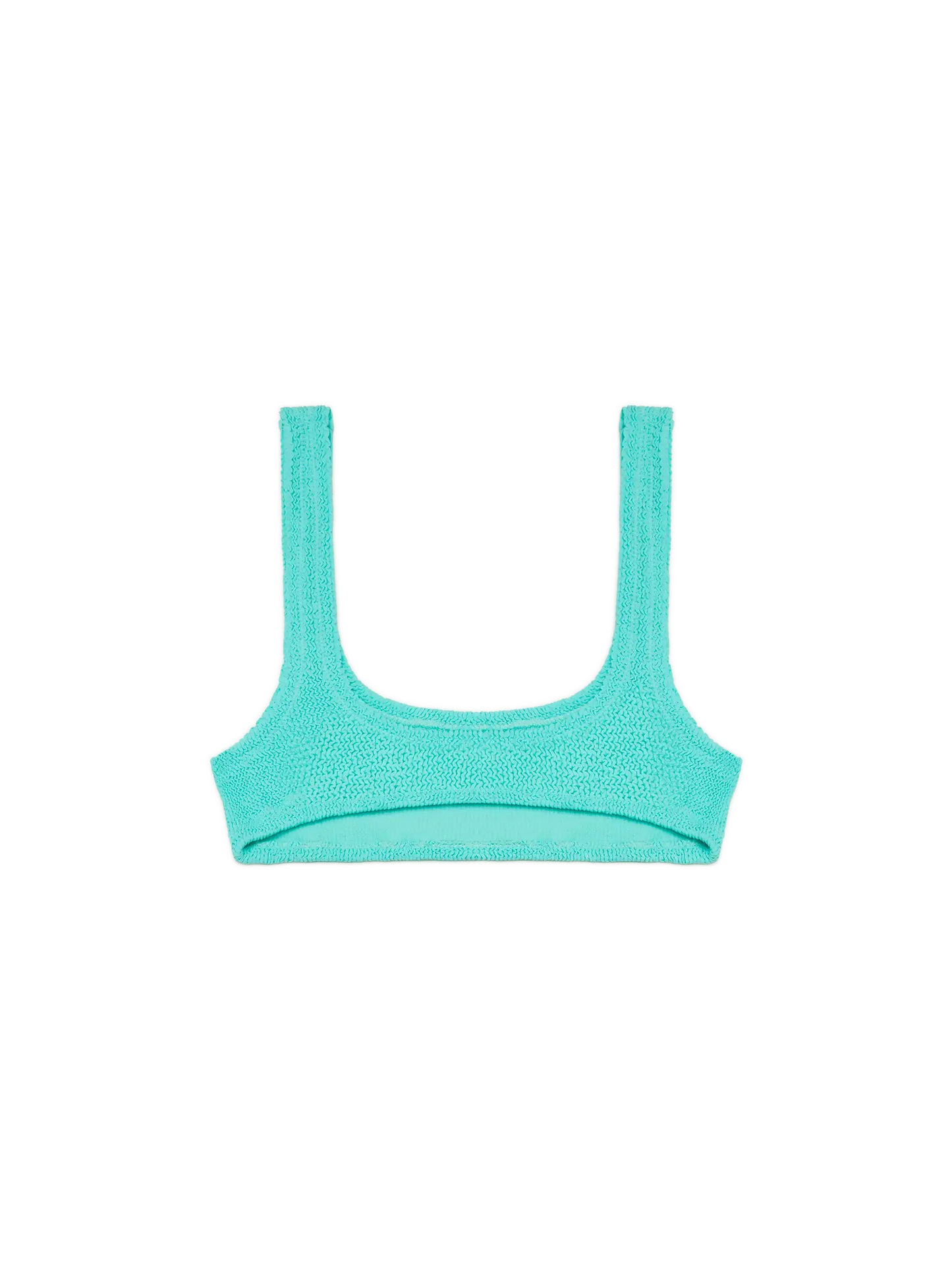 Naima – Klassisches Bralette-Top in Crinkle-Optik in Wassergrün