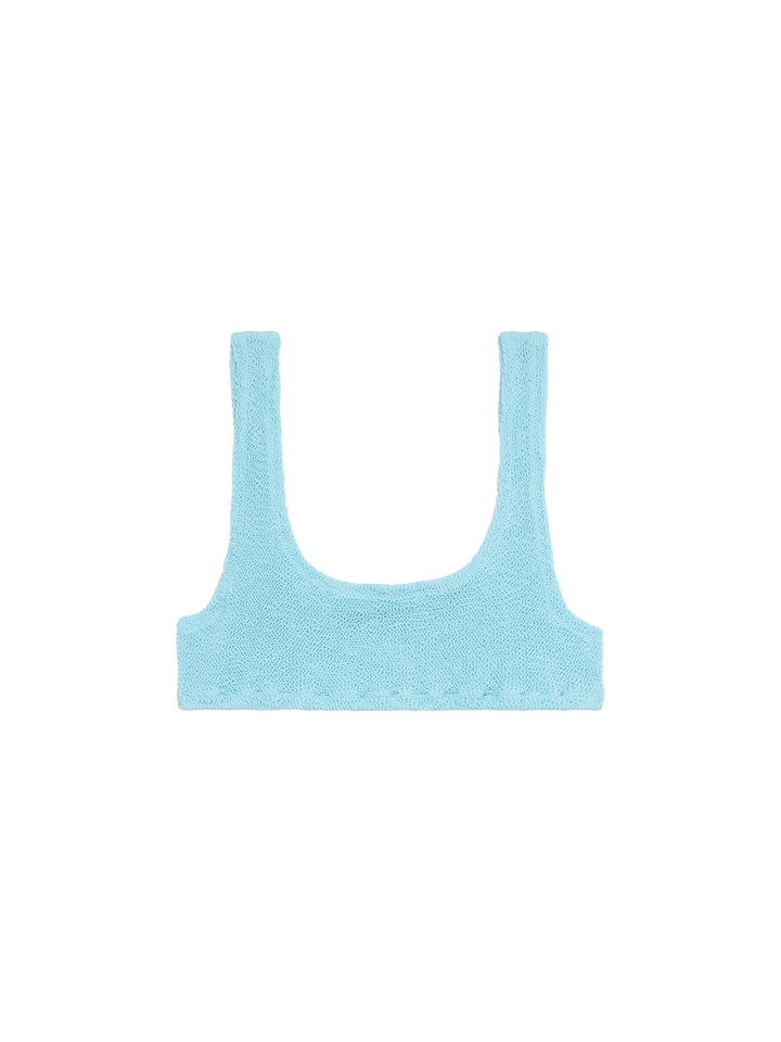 Hellblaues klassisches Crinkle-Bralette für Damen Naima