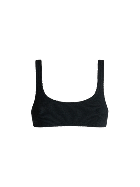 Schwarzer klassischer Crinkle-Bralette für Damen Naima