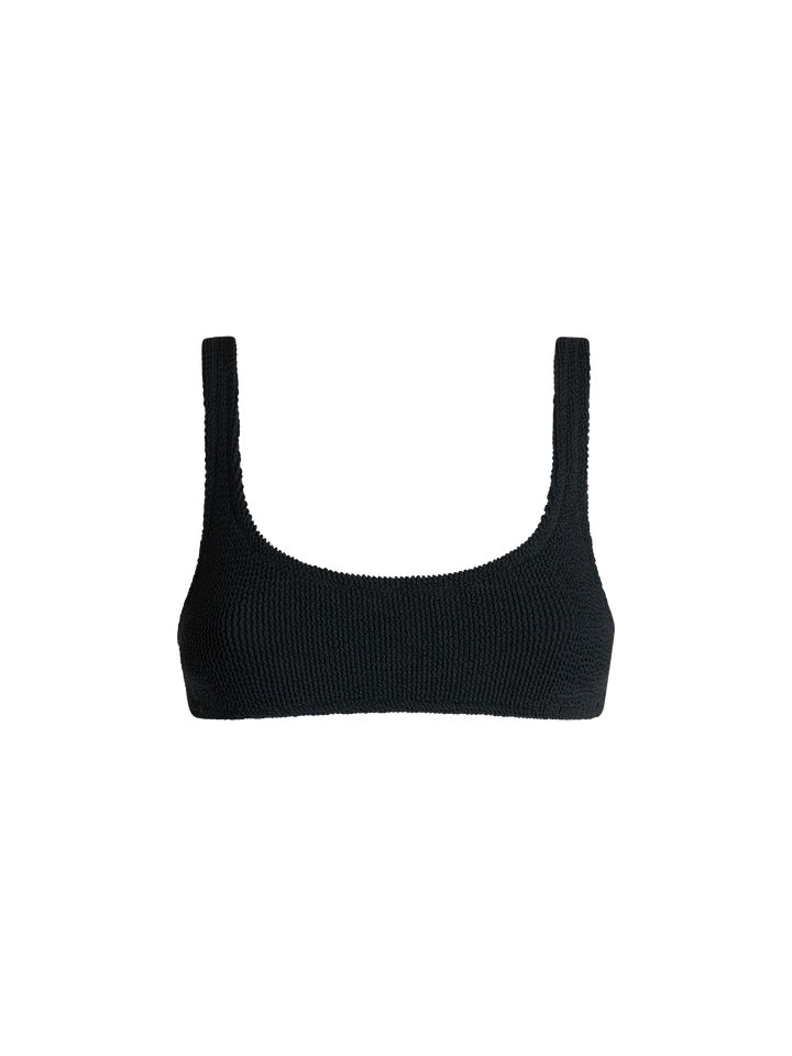 Bralette classica da donna nera crinkle Naima