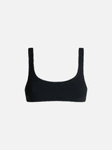 Bralette classica da donna nera crinkle Naima