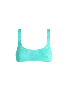 Wassergrüner klassischer Crinkle-Bralette für Damen Naima