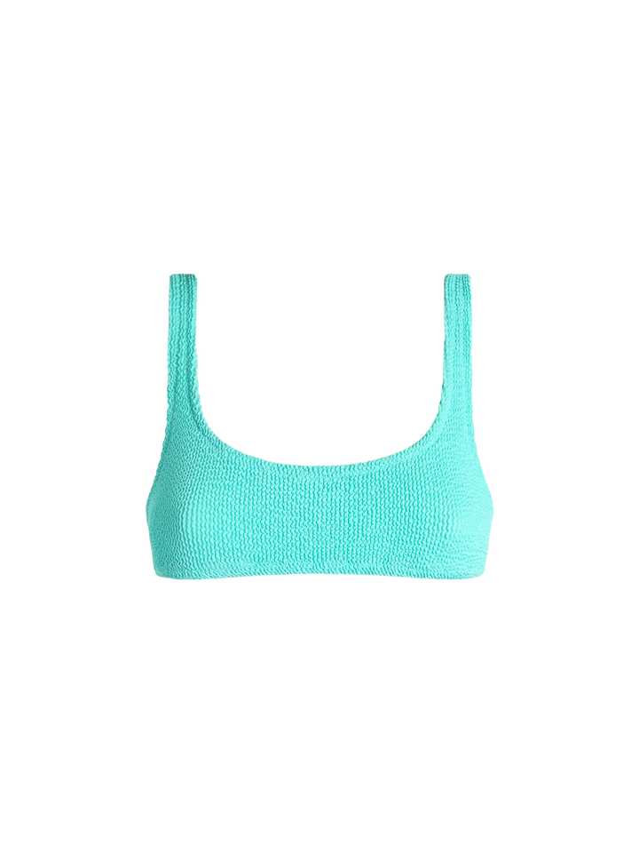 Bralette classica da donna crinkle color verde acqua Naima