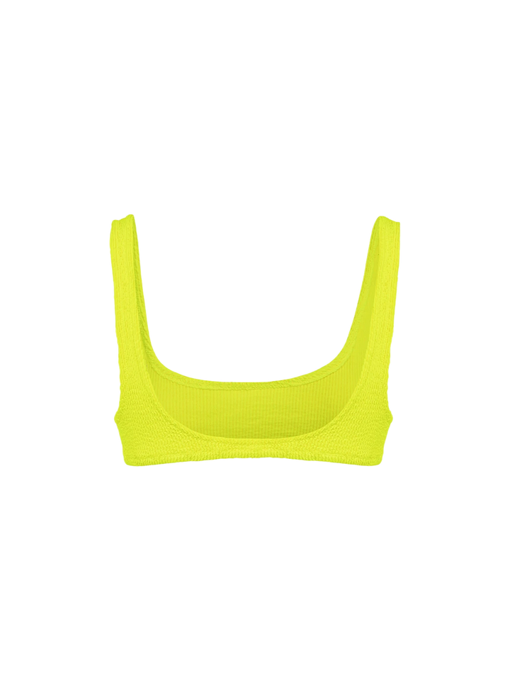 Bralette classica crinkle da donna giallo fluo Naima