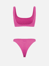 Bikini da donna classico rosa crinkle Naima Elise