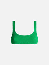 Woman green classic crinkle bralette Naima