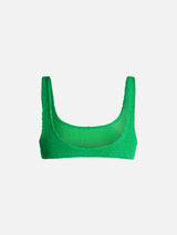 Woman green classic crinkle bralette Naima