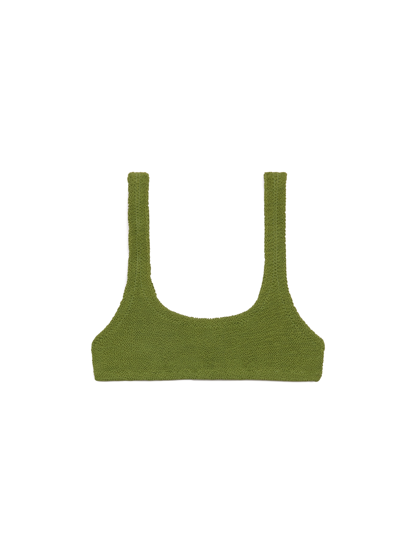 Naima crinkle classico top a bralette verde militare