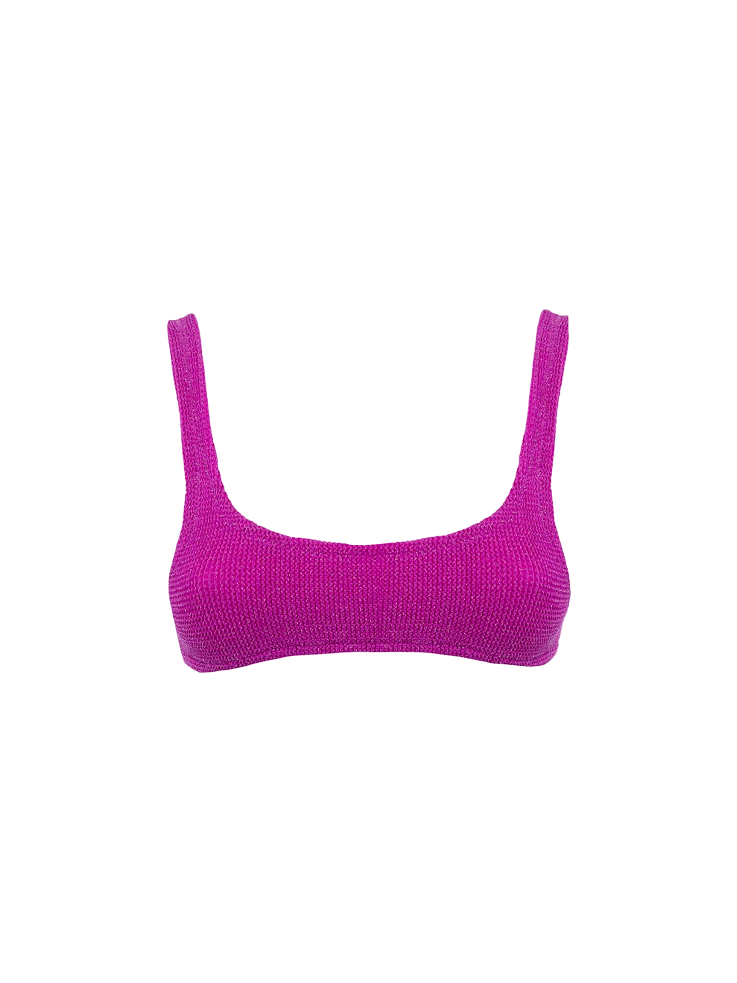 Klassisches Crinkle-Bralette für Damen in Fuchsia aus Lurex Naima