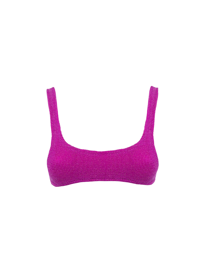 Bralette classica da donna crinkle fucsia lurex Naima