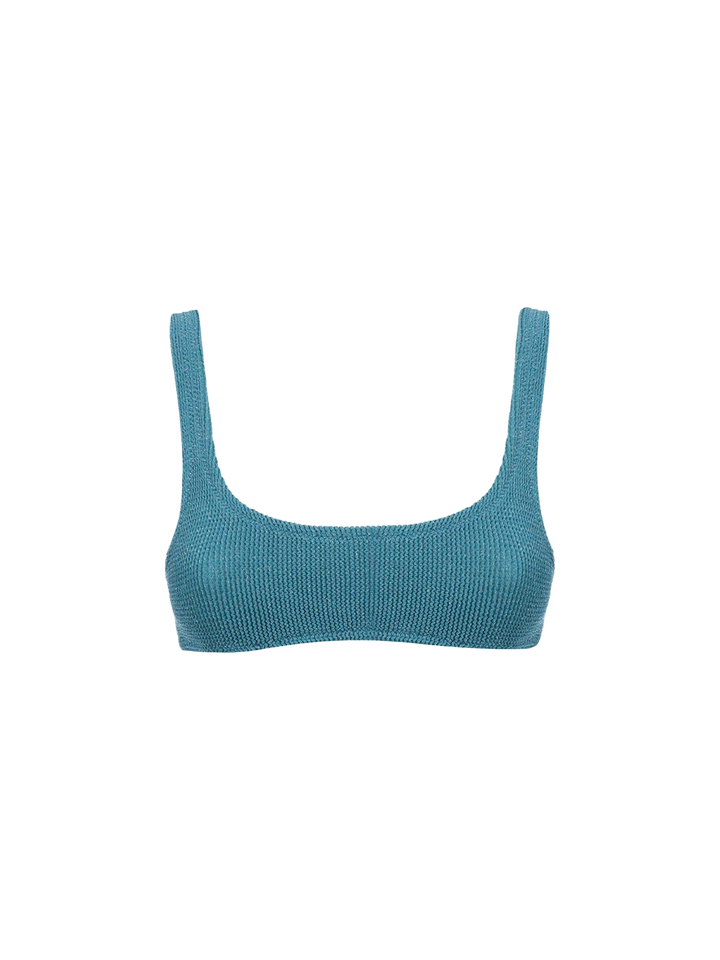 Bralette da donna classica ottanio in lurex crinkle Naima