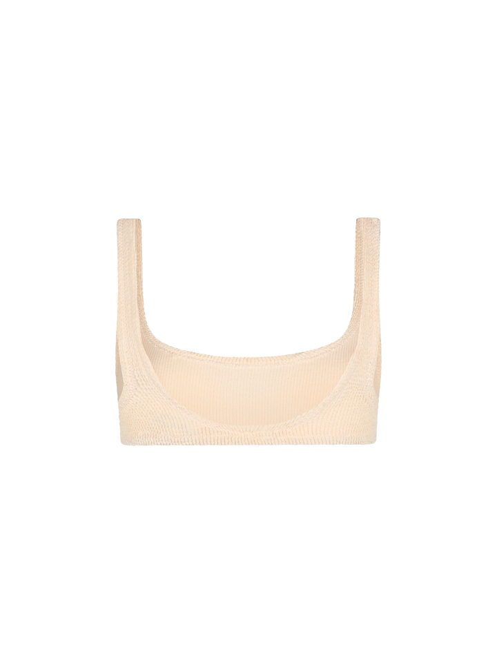 Naima beige crinkle classic bralette top - MC2 Saint Barth