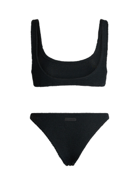 Bikini bralette Naima Naomi en tejido crinkle negro 