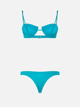 Bikini a bralette con ferretto verde salvia Salina Naomi